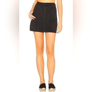 UNIF Prix Denim Black Mini Skirt Size Medium VGUC